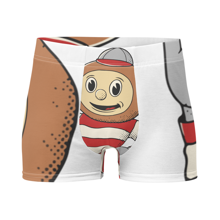 Columbus Ohio State Buckeyes vintage boxer briefs - white front