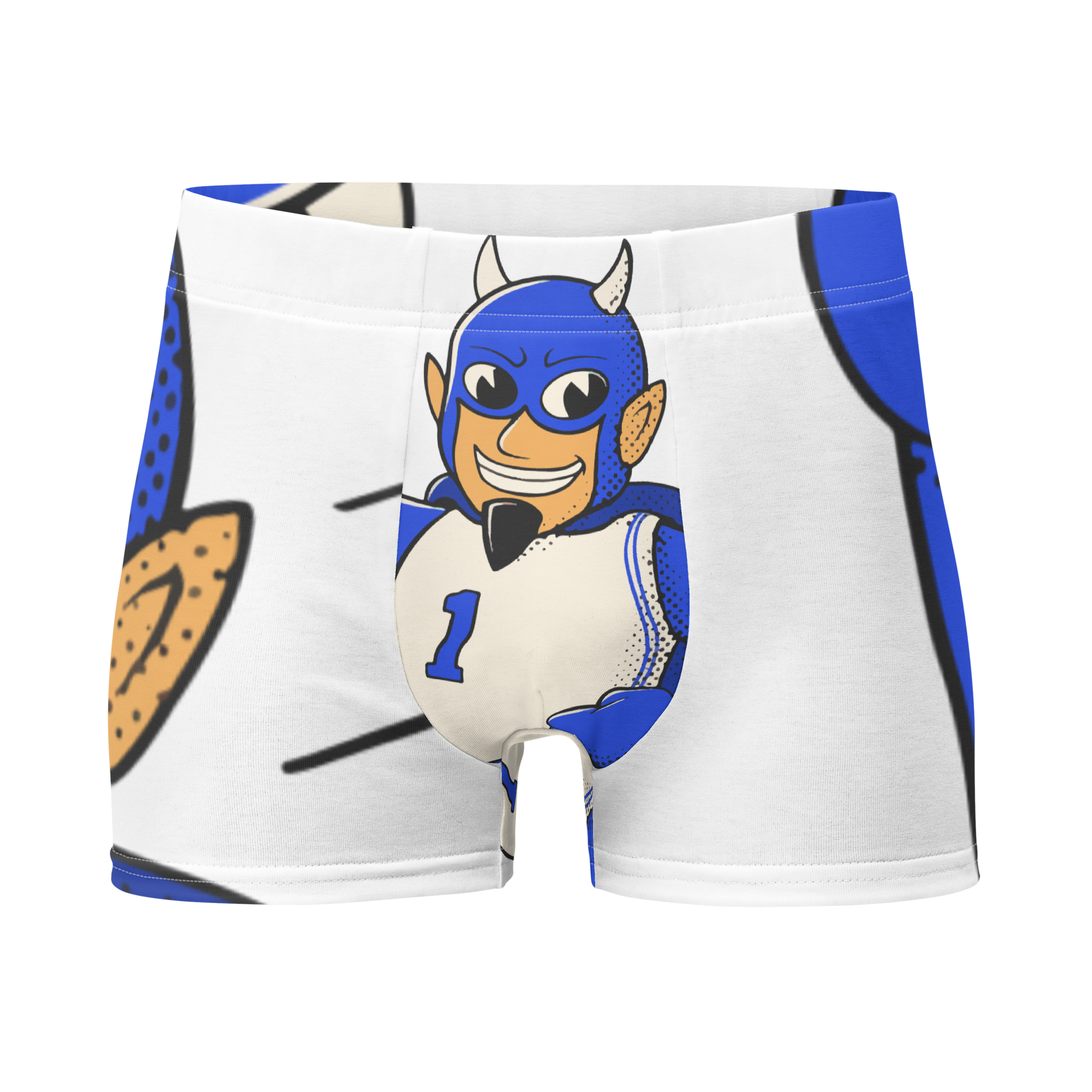 Durham Duke Blue Devils vintage boxer briefs - white front