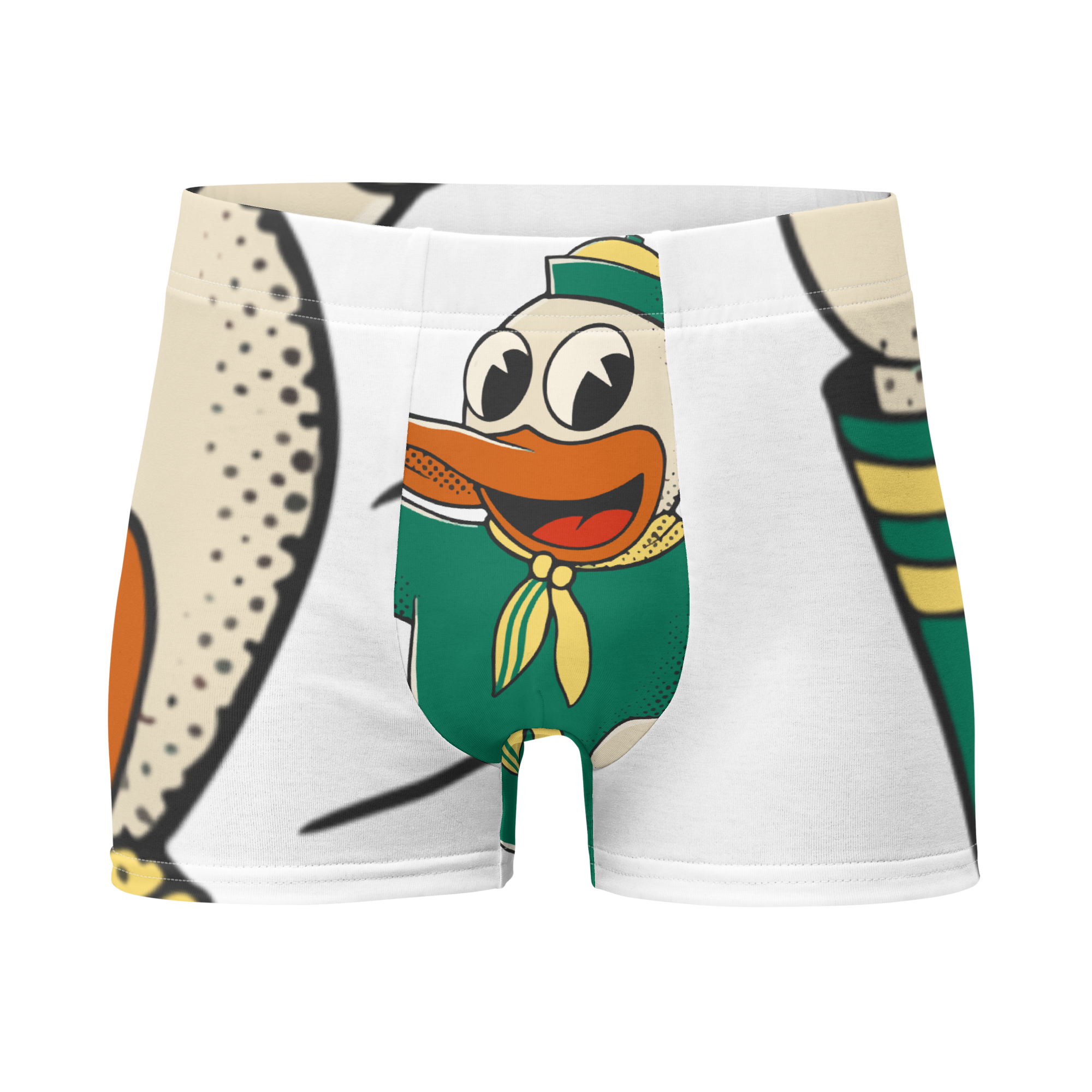 Eugene Oregon Ducks vintage boxer briefs - white front