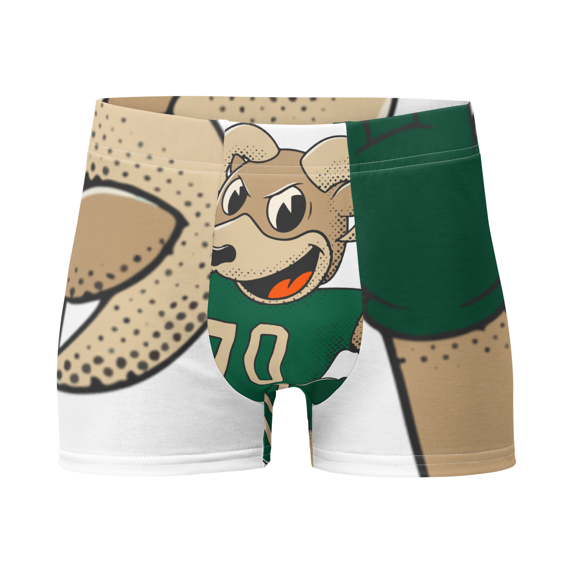 Fort Collins Colorado State Rams vintage boxer briefs - white front