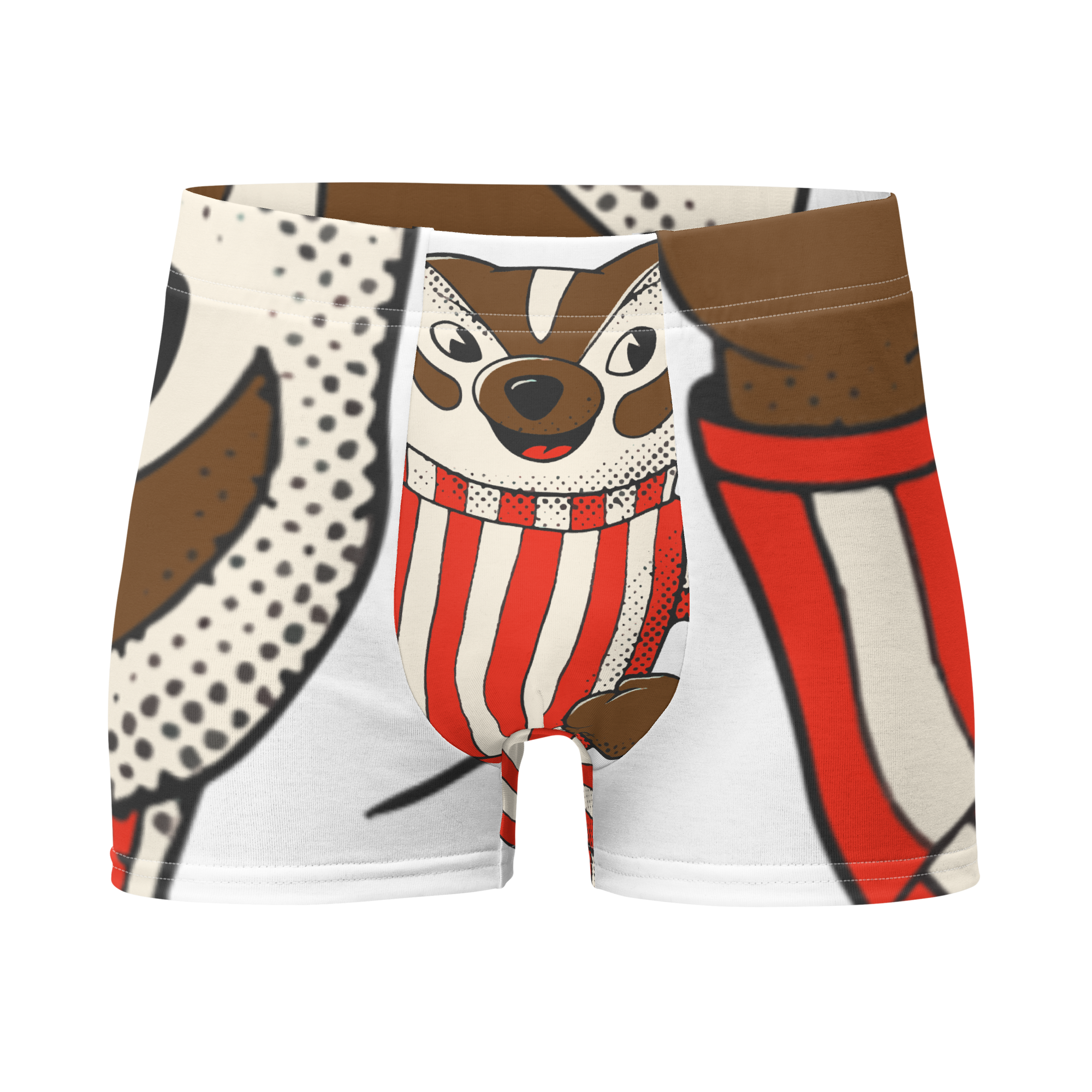 Madison Wisconsin Badgers vintage boxer briefs - white front