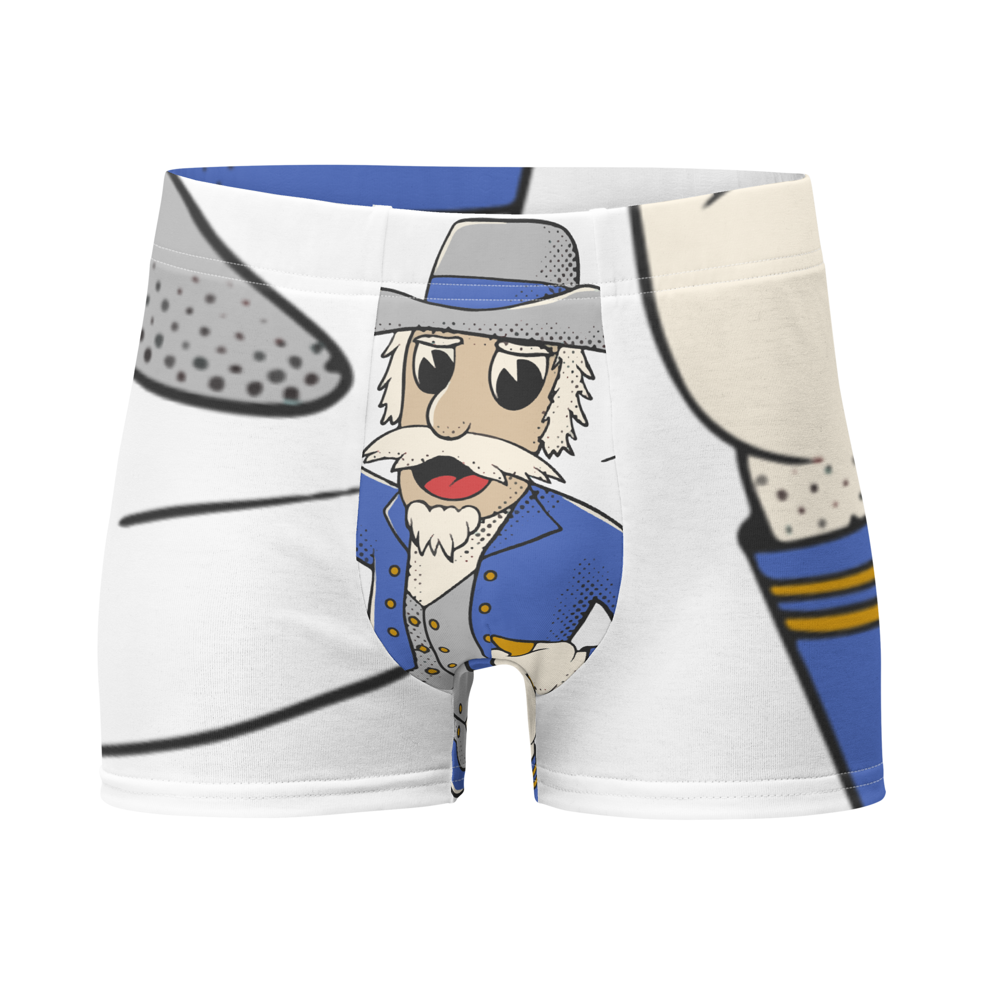 Oxford Ole Miss Rebels vintage boxer briefs - white front