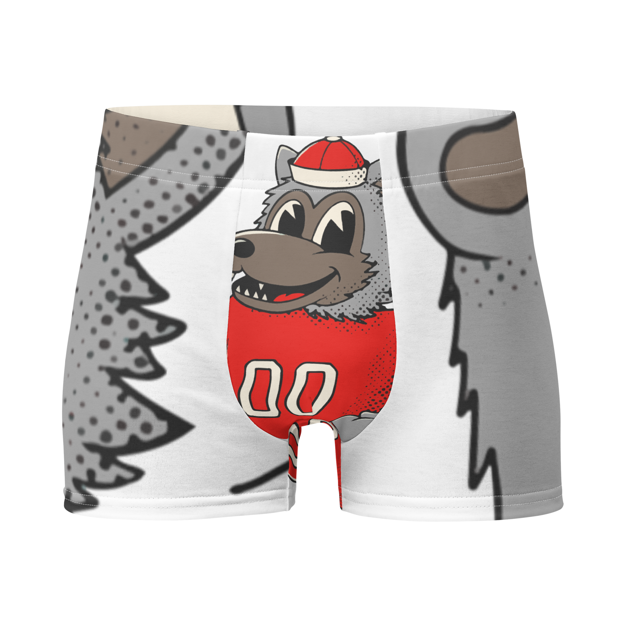 Raleigh NC State Wolfpack vintage boxer briefs - white front