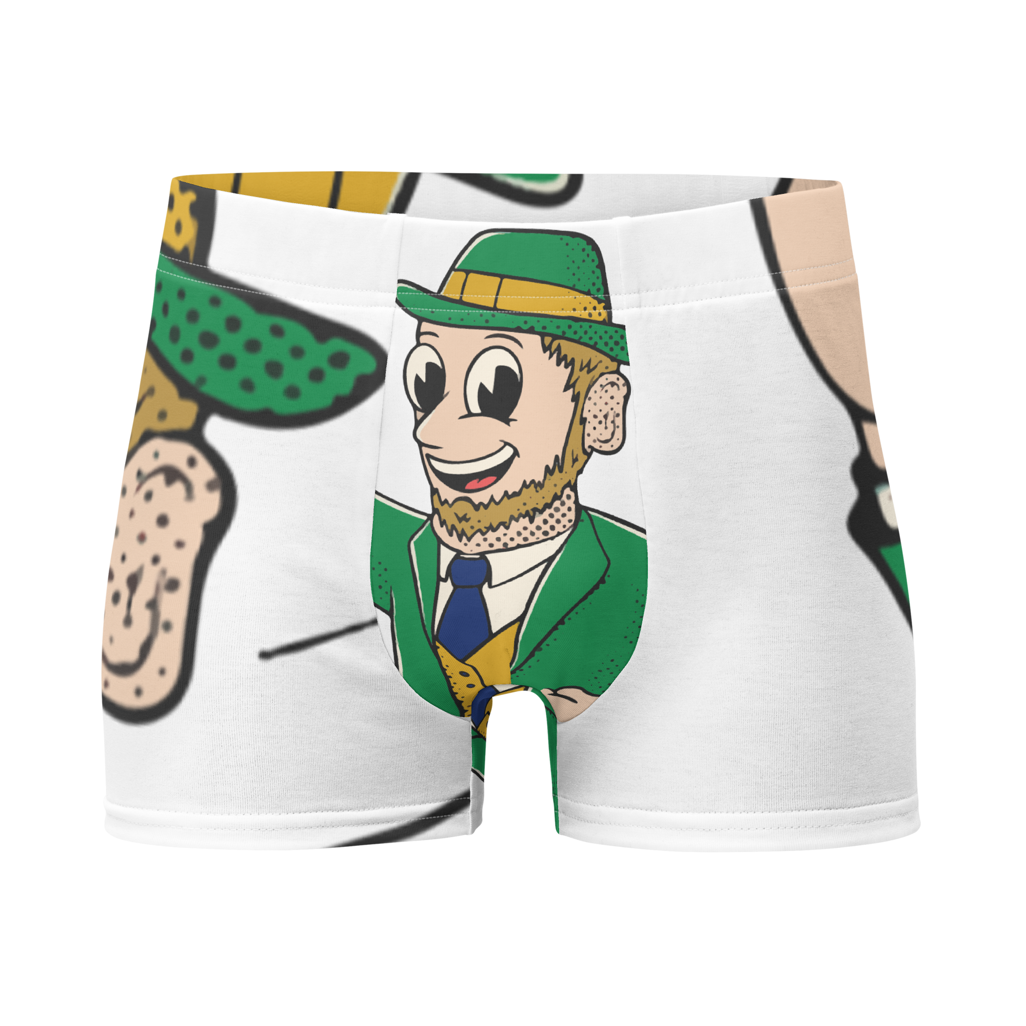 South Bend Notre Dame Fighting Irish vintage boxer briefs - white front