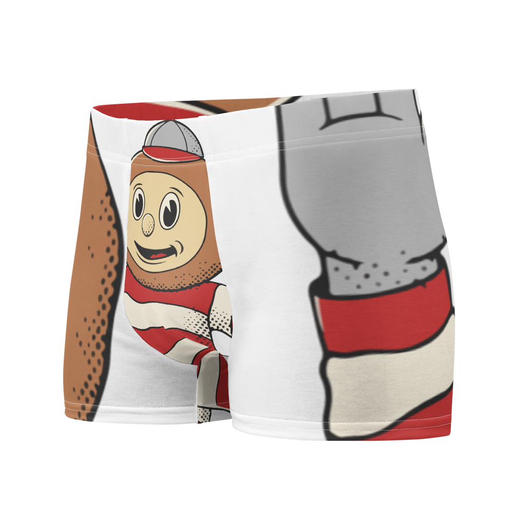 Columbus Ohio State Buckeyes vintage boxer briefs - white front