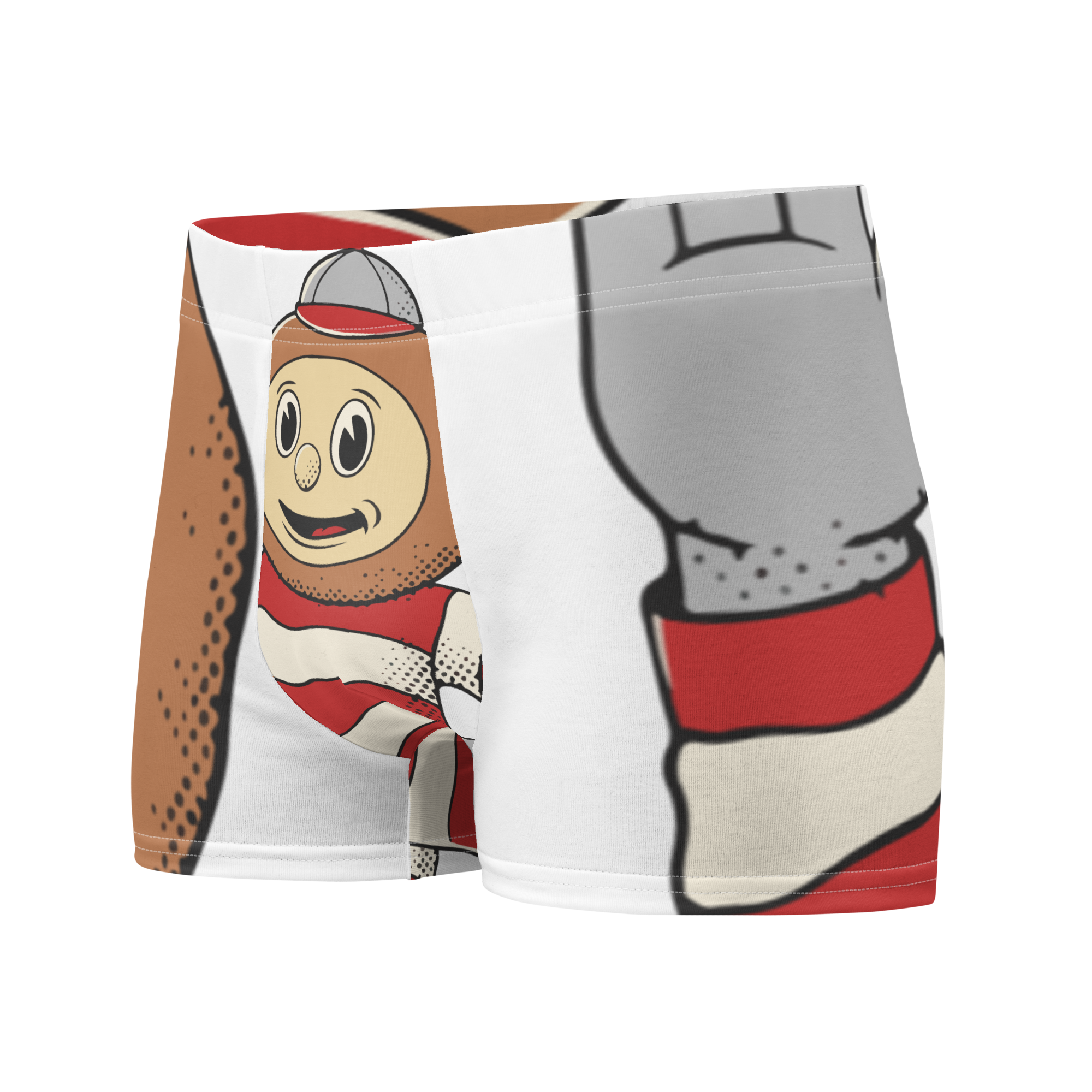 Columbus Ohio State Buckeyes vintage boxer briefs - white front