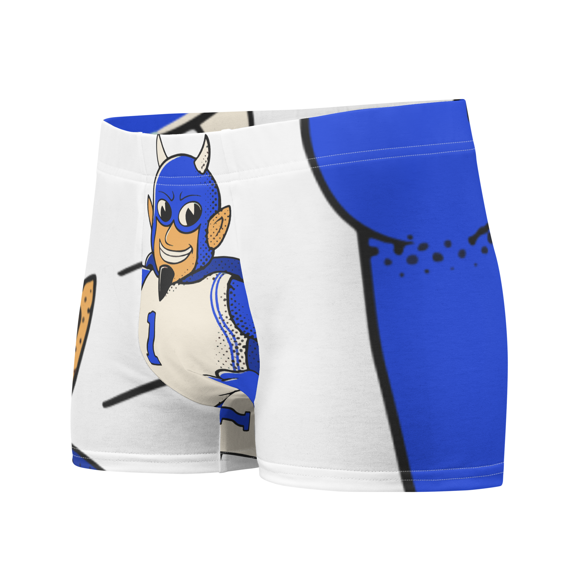 Durham Duke Blue Devils vintage boxer briefs - white front