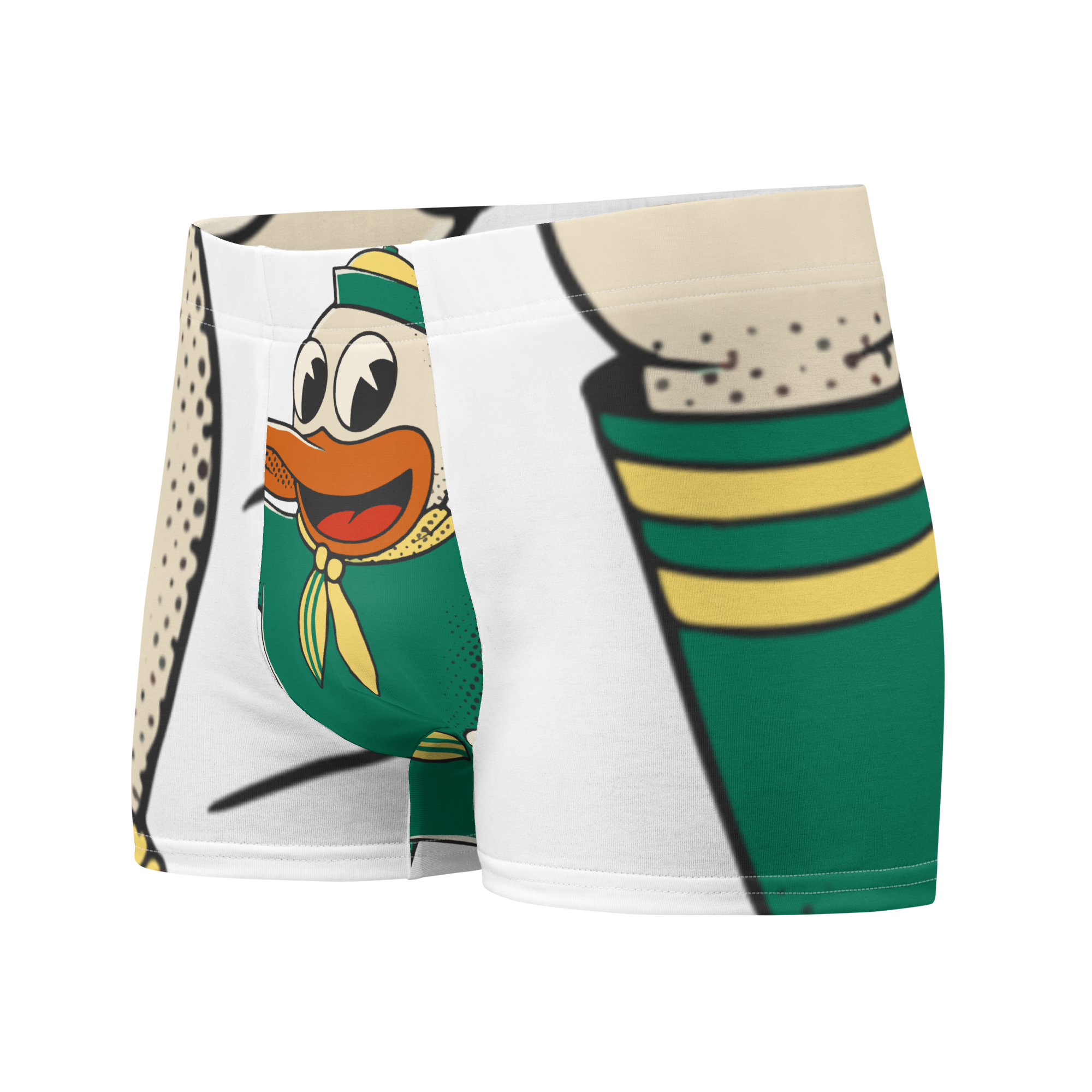 Eugene Oregon Ducks vintage boxer briefs - white front