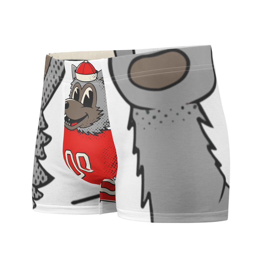 Raleigh NC State Wolfpack vintage boxer briefs - white front