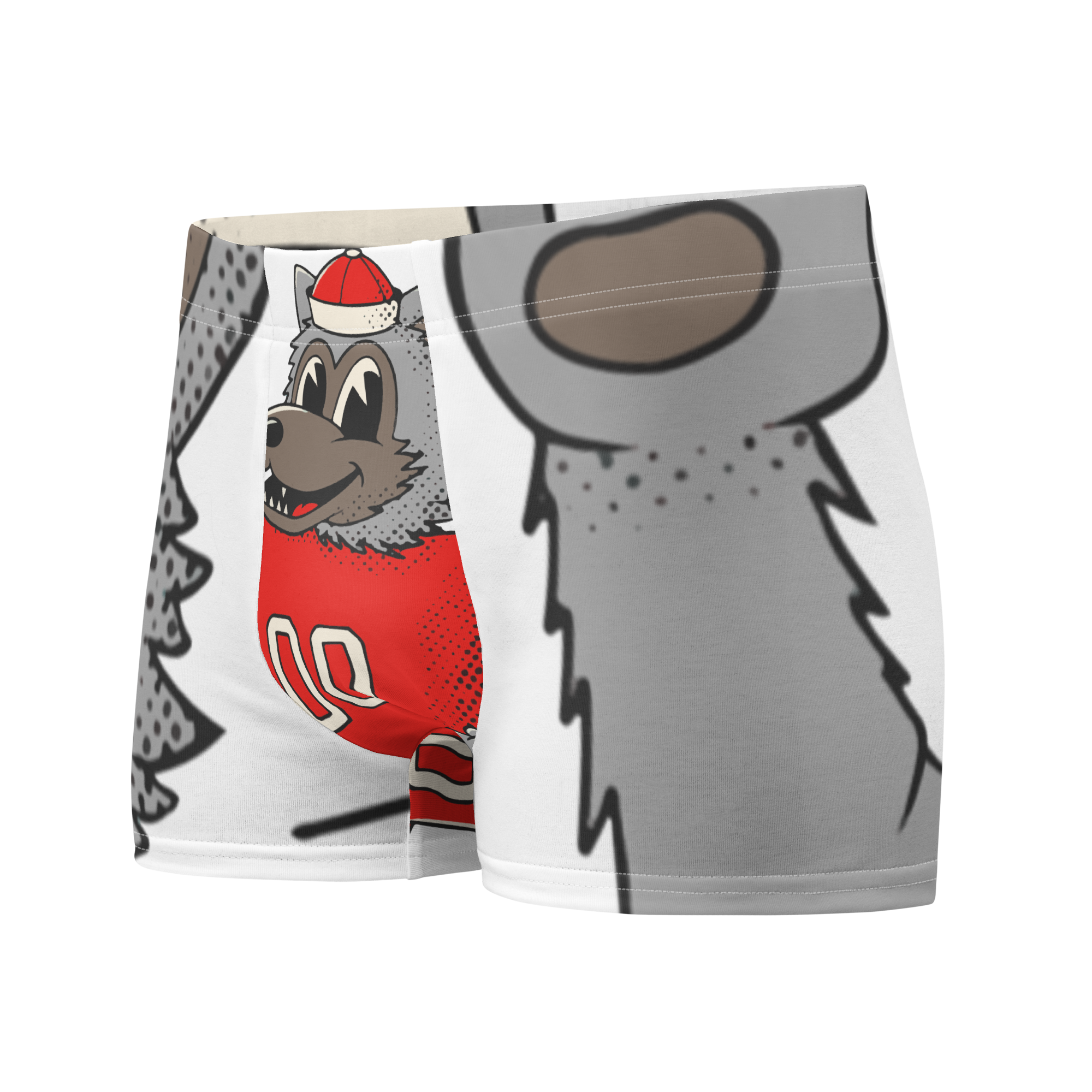 Raleigh NC State Wolfpack vintage boxer briefs - white front