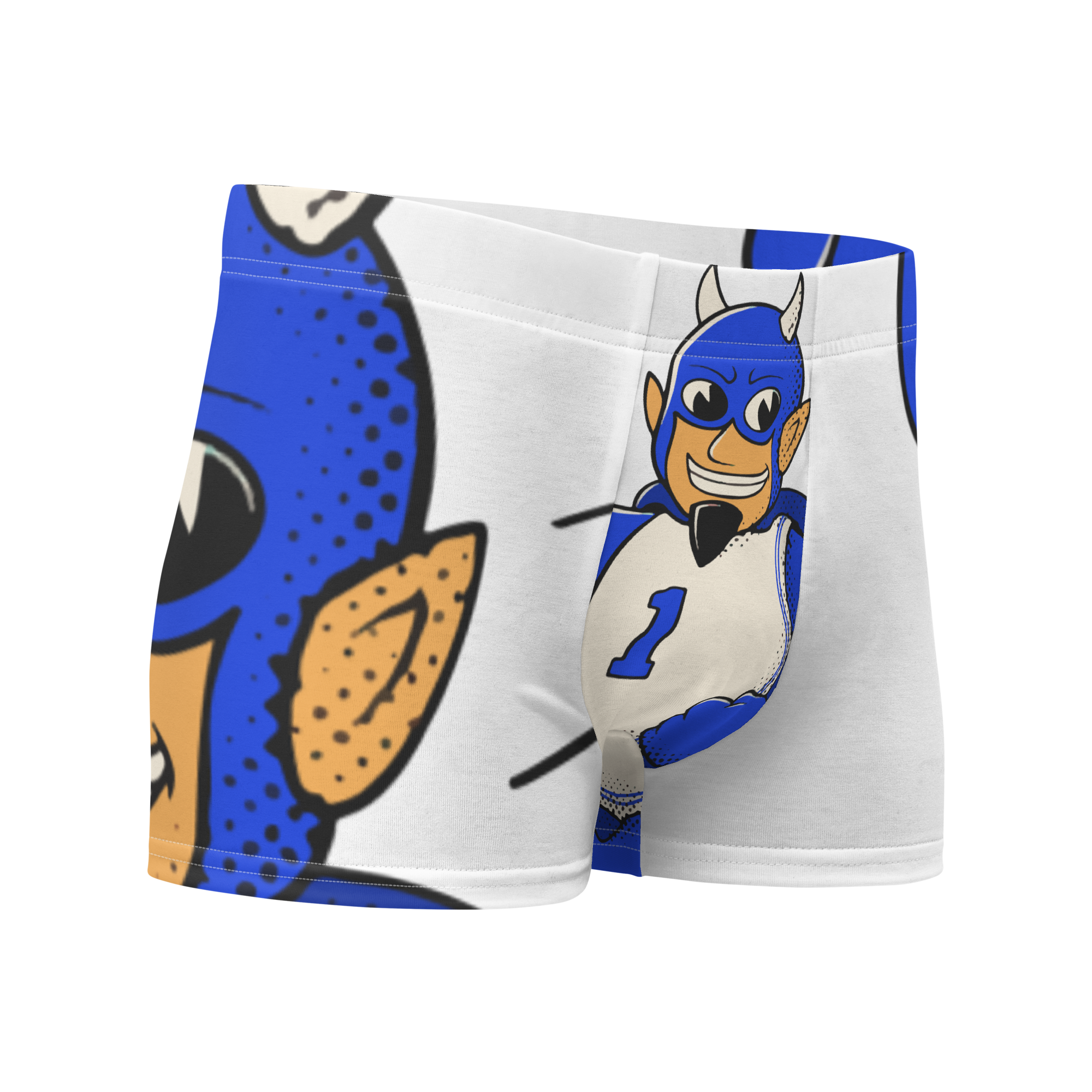 Durham Duke Blue Devils vintage boxer briefs - white front