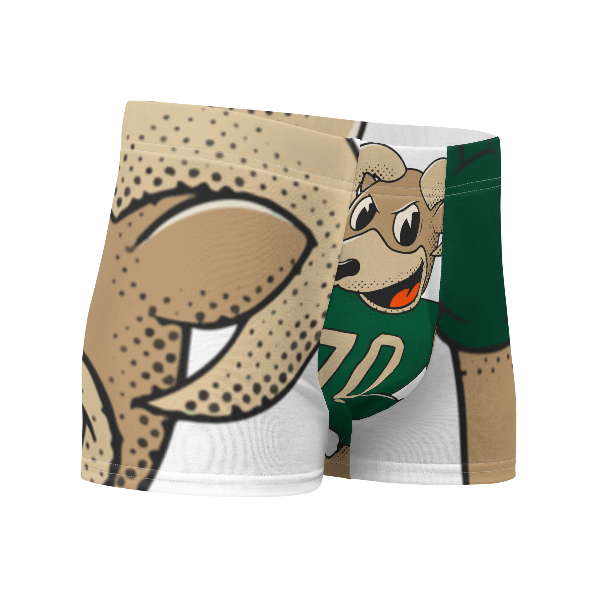 Fort Collins Colorado State Rams vintage boxer briefs - white front