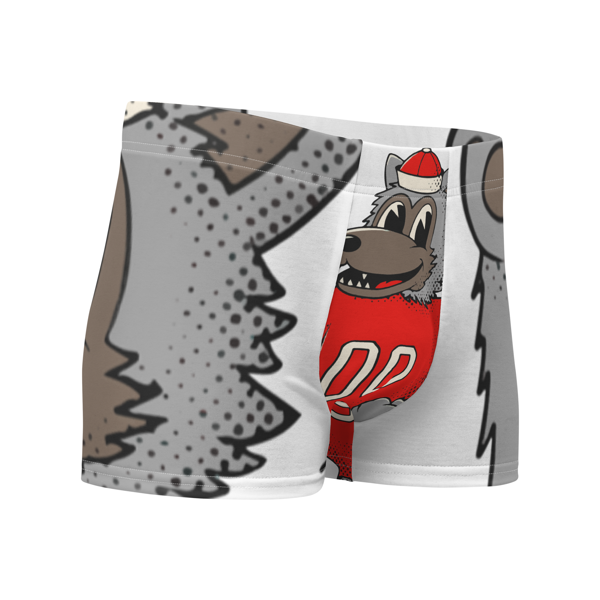 Raleigh NC State Wolfpack vintage boxer briefs - white front