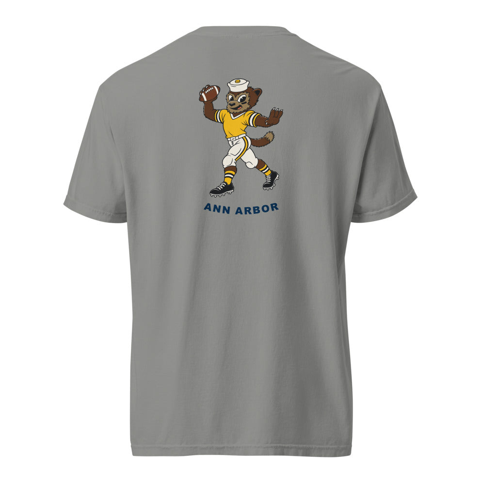 Michigan Wolverines Quarterback tee — Grey (back)