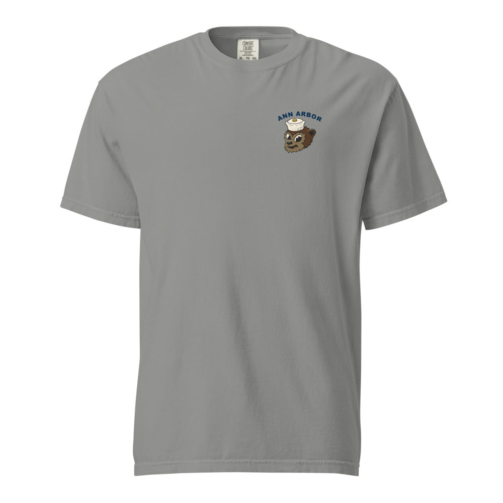 Michigan Wolverines Quarterback tee — Grey (front chest)