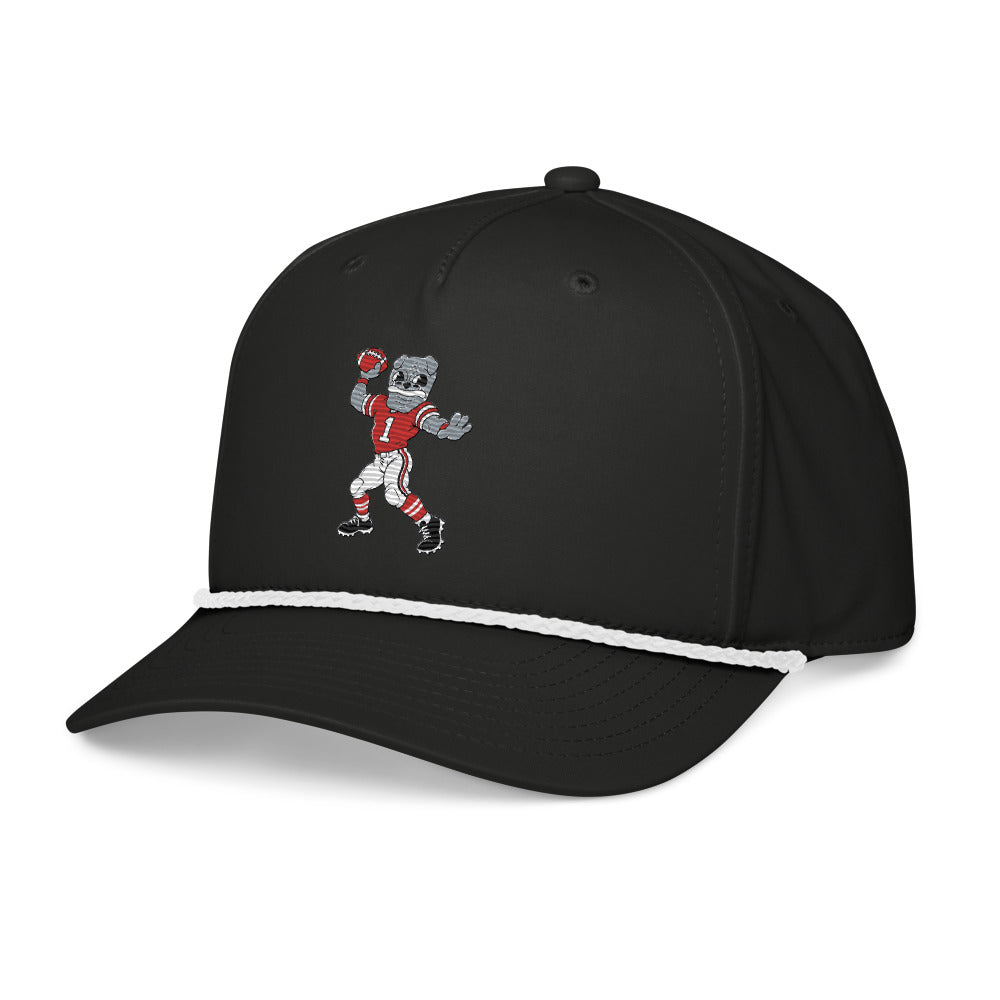 Georgia Bulldogs Quarterback rope hat — Black (leftfront)