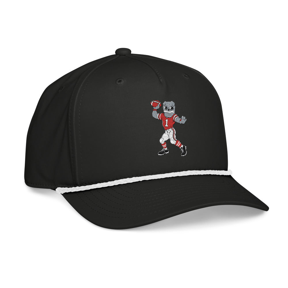 Georgia Bulldogs Quarterback rope hat — Black (rightfront)