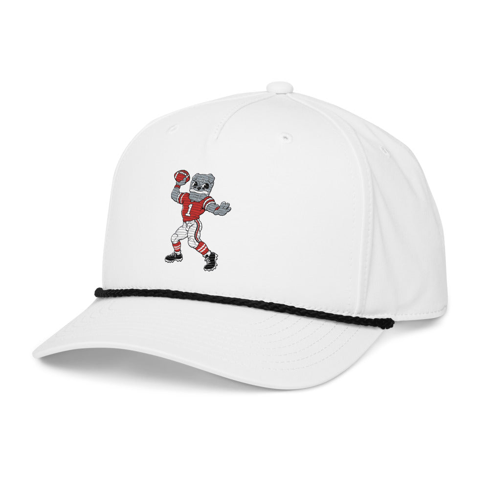 Georgia Bulldogs Quarterback rope hat — White (leftfront)