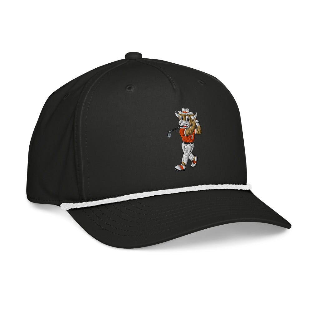 Texas Longhorns Golfer rope hat — Black (rightfront)
