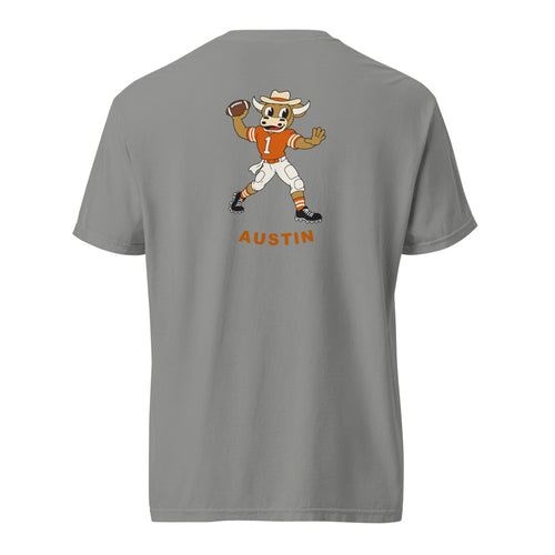 Texas Longhorns Quarterback tee — Grey (back)