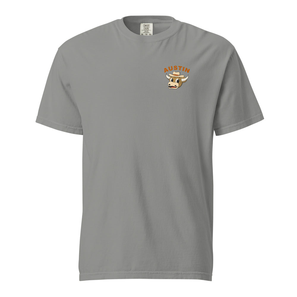 Texas Longhorns Quarterback tee — Grey (front chest)
