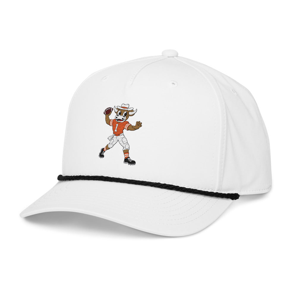 Texas Longhorns Quarterback rope hat — White (leftfront)