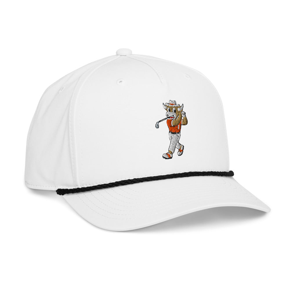 Texas Longhorns Golfer rope hat — White (rightfront)