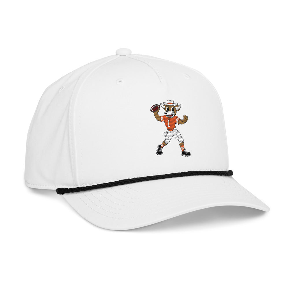 Texas Longhorns Quarterback rope hat — White (rightfront)