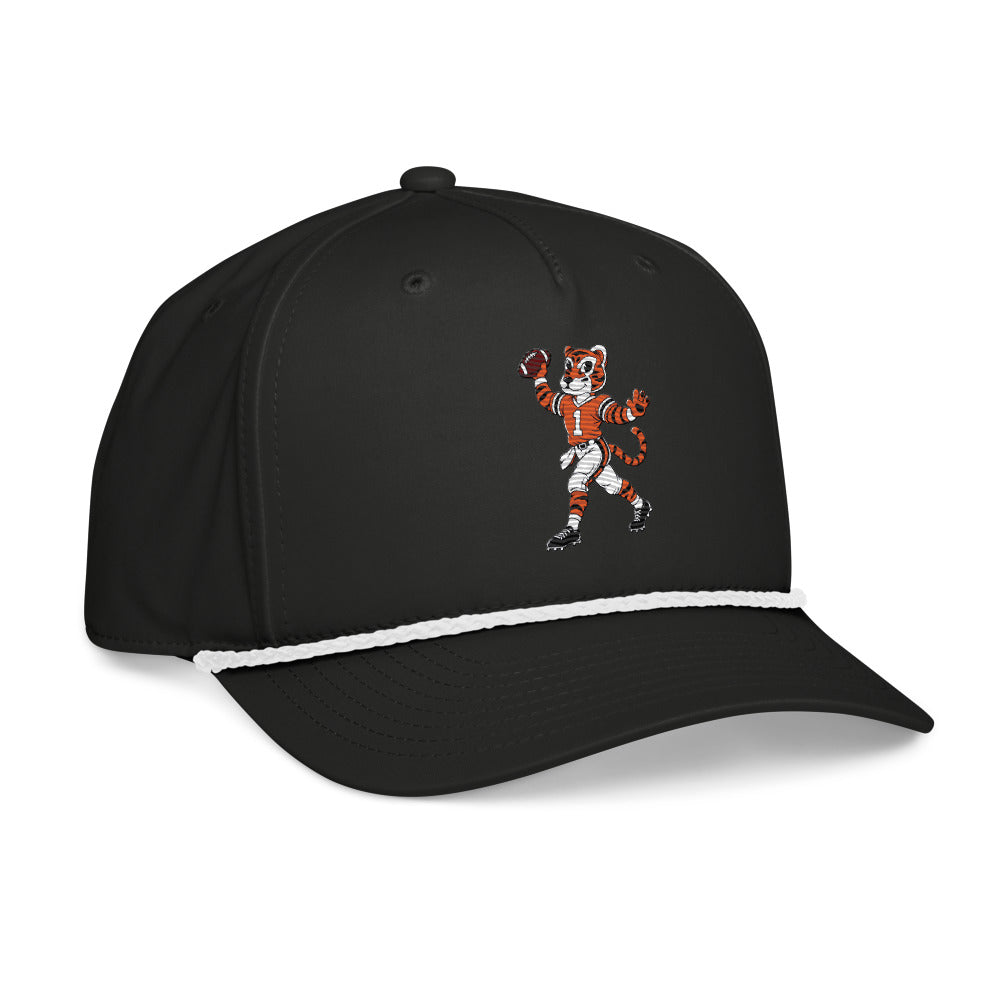 Clemson Tigers Quarterback rope hat — Black (rightfront)