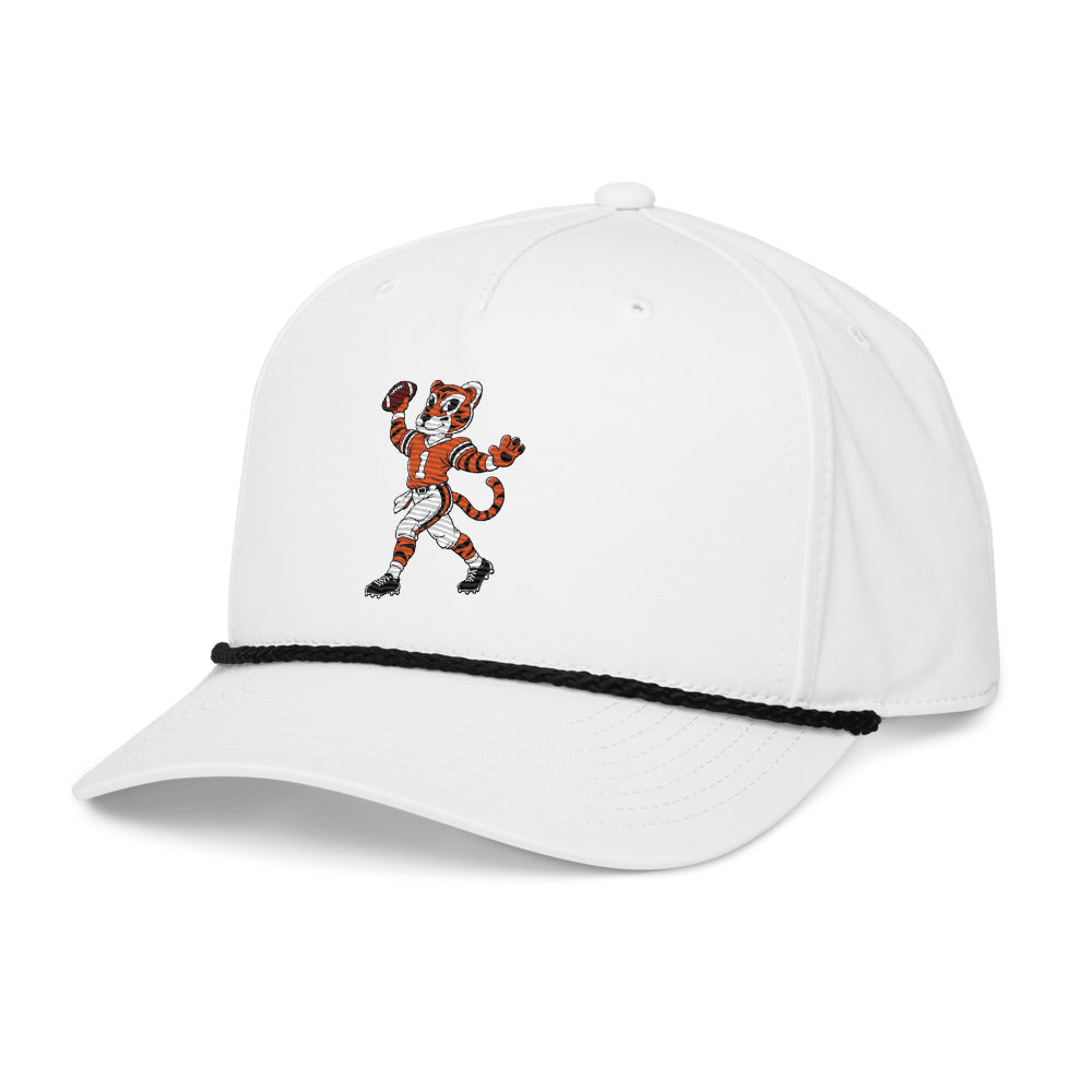 Clemson Tigers Quarterback rope hat — White (leftfront)