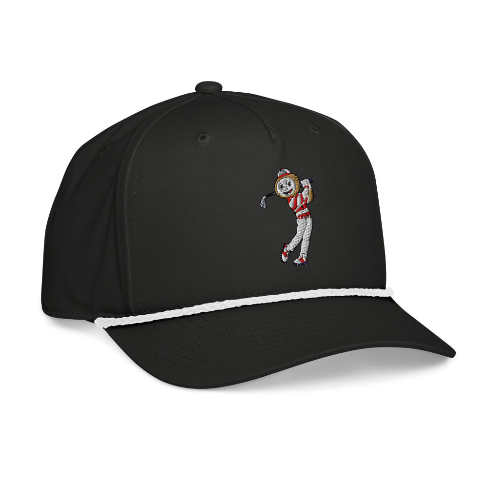 Ohio State Buckeyes Golfer rope hat — Black (rightfront)