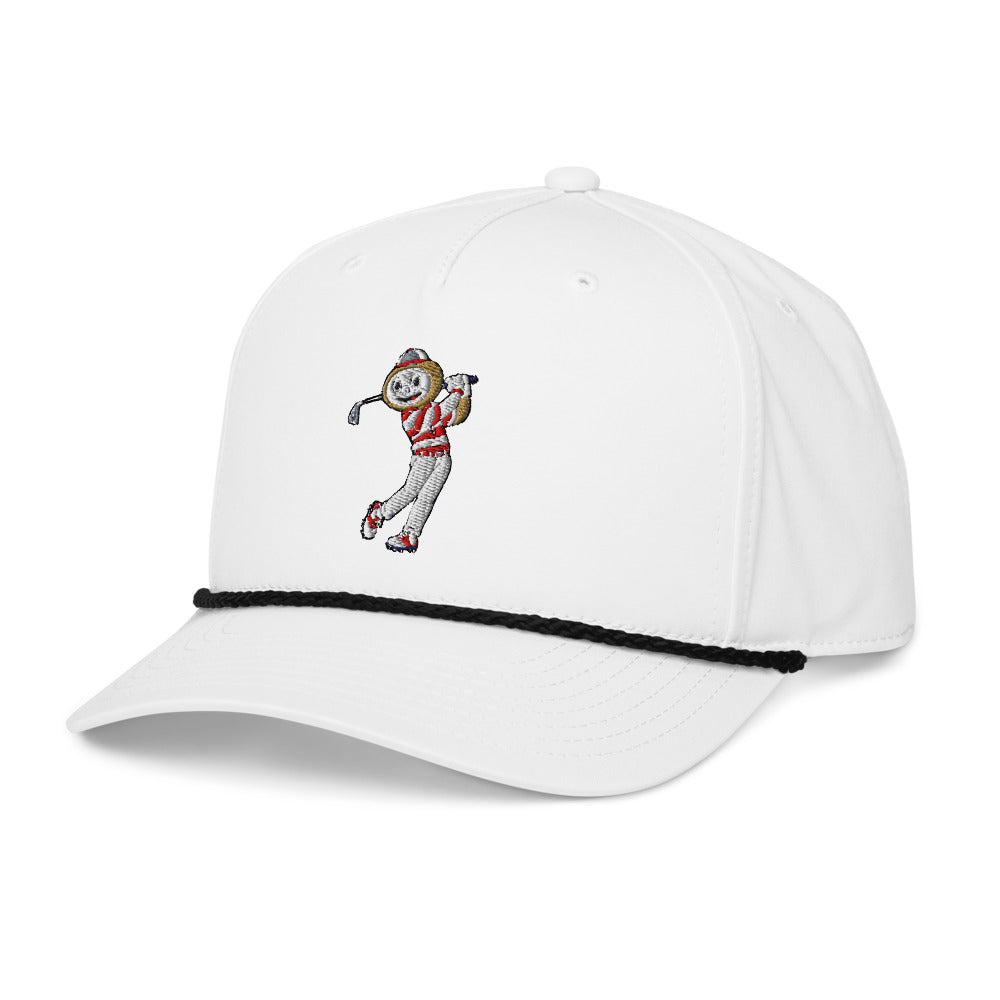 Ohio State Buckeyes Golfer rope hat — White (leftfront)