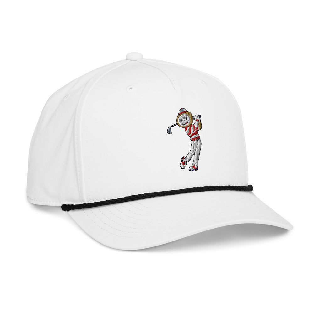 Ohio State Buckeyes Golfer rope hat — White (rightfront)