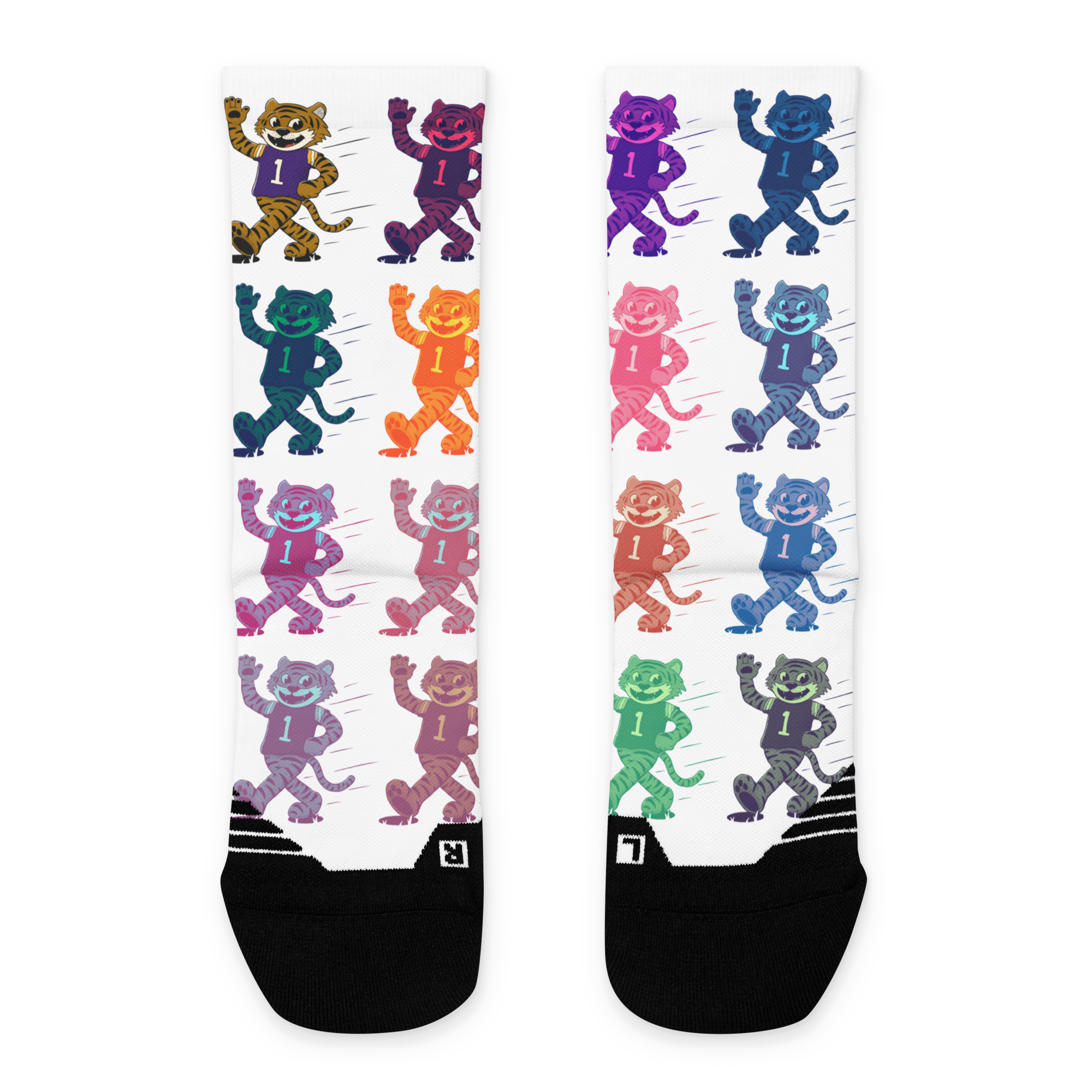 Baton Rouge LSU Tigers vintage socks - white front
