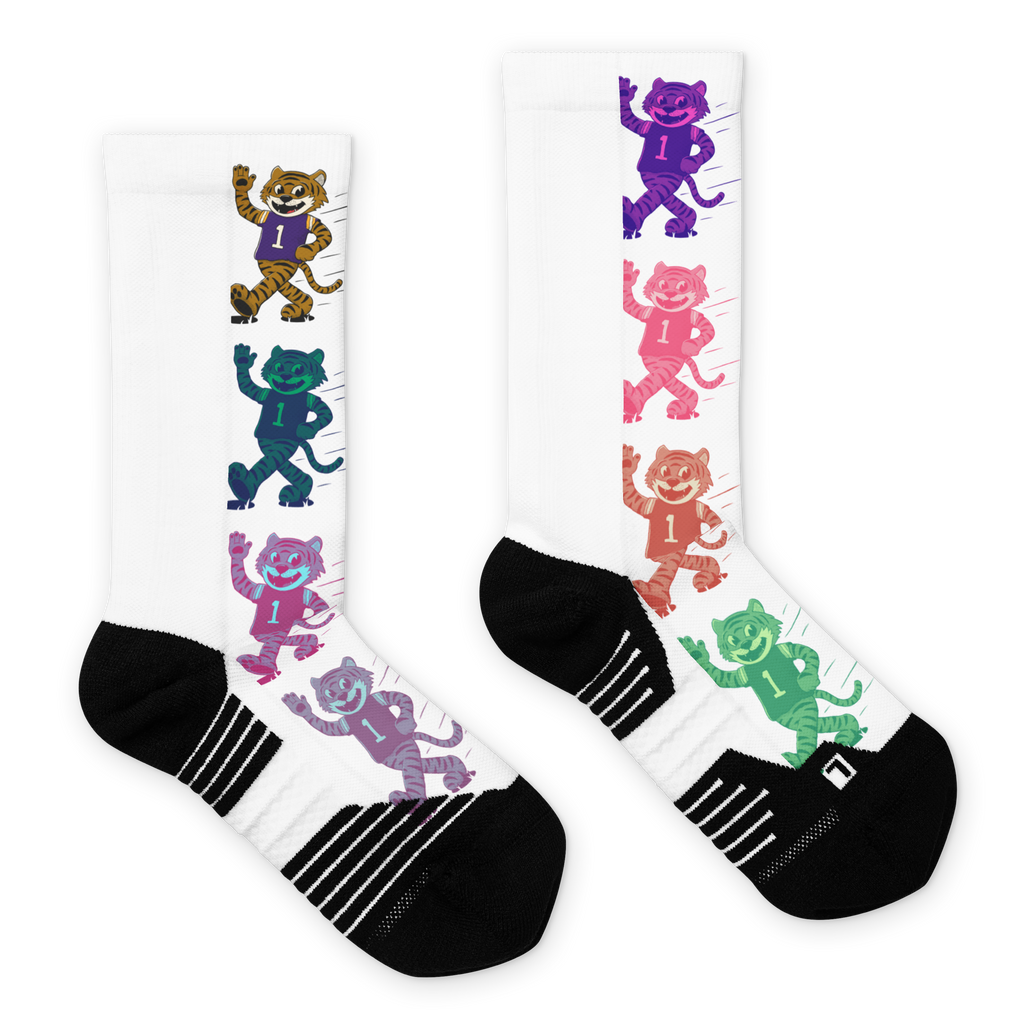 Baton Rouge LSU Tigers vintage socks - white