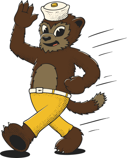 Michigan Wolverines vintage walking mascot