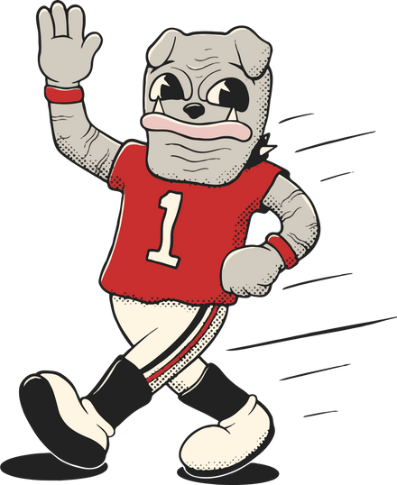 Georgia Bulldogs vintage walking mascot