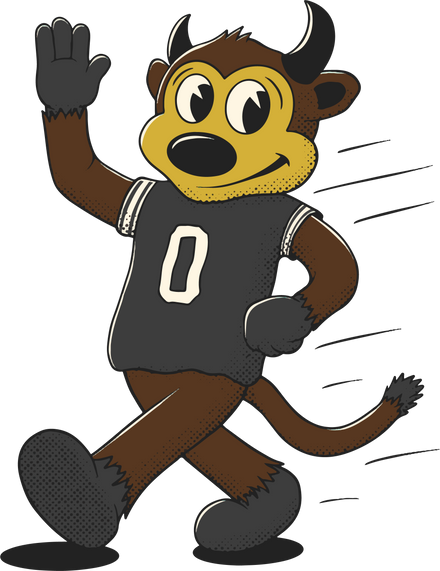 Colorado Buffaloes vintage walking mascot