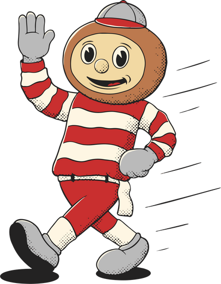 Ohio State Buckeyes vintage walking mascot