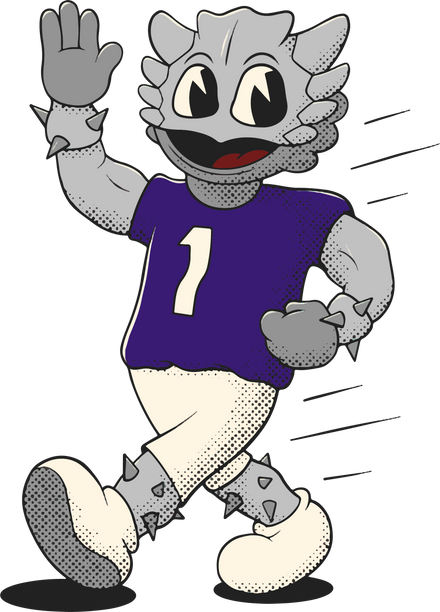 TCU Horned Frogs vintage walking mascot