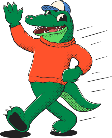 Florida Gators vintage walking mascot