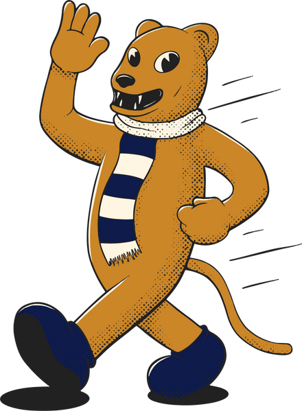 Penn State Nittany Lions vintage walking mascot