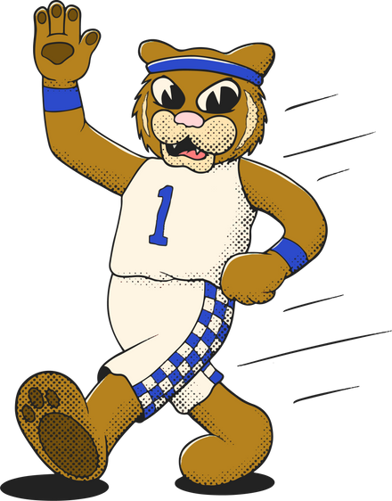 Kentucky Wildcats vintage walking mascot