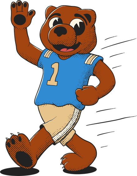 UCLA Bruins vintage walking mascot
