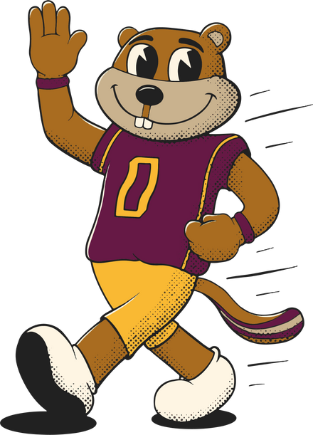 Minnesota Golden Gophers vintage walking mascot