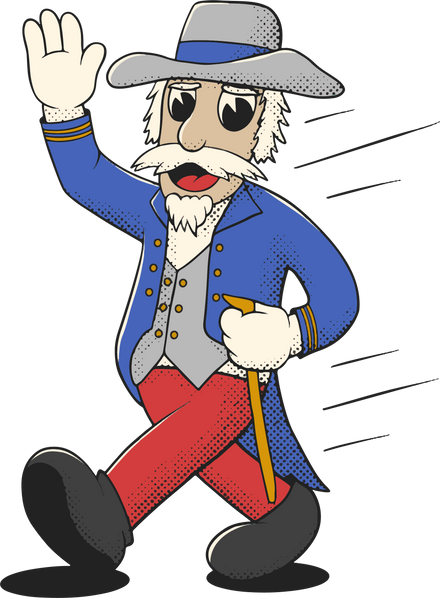 Ole Miss Rebels vintage walking mascot
