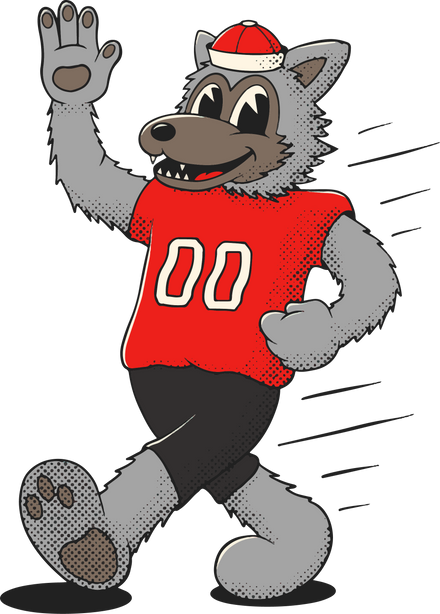 NC State Wolfpack vintage walking mascot