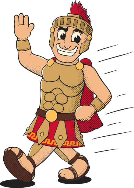 USC Trojans vintage walking mascot