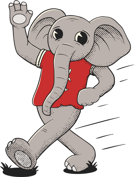 Alabama Crimson Tide vintage walking mascot