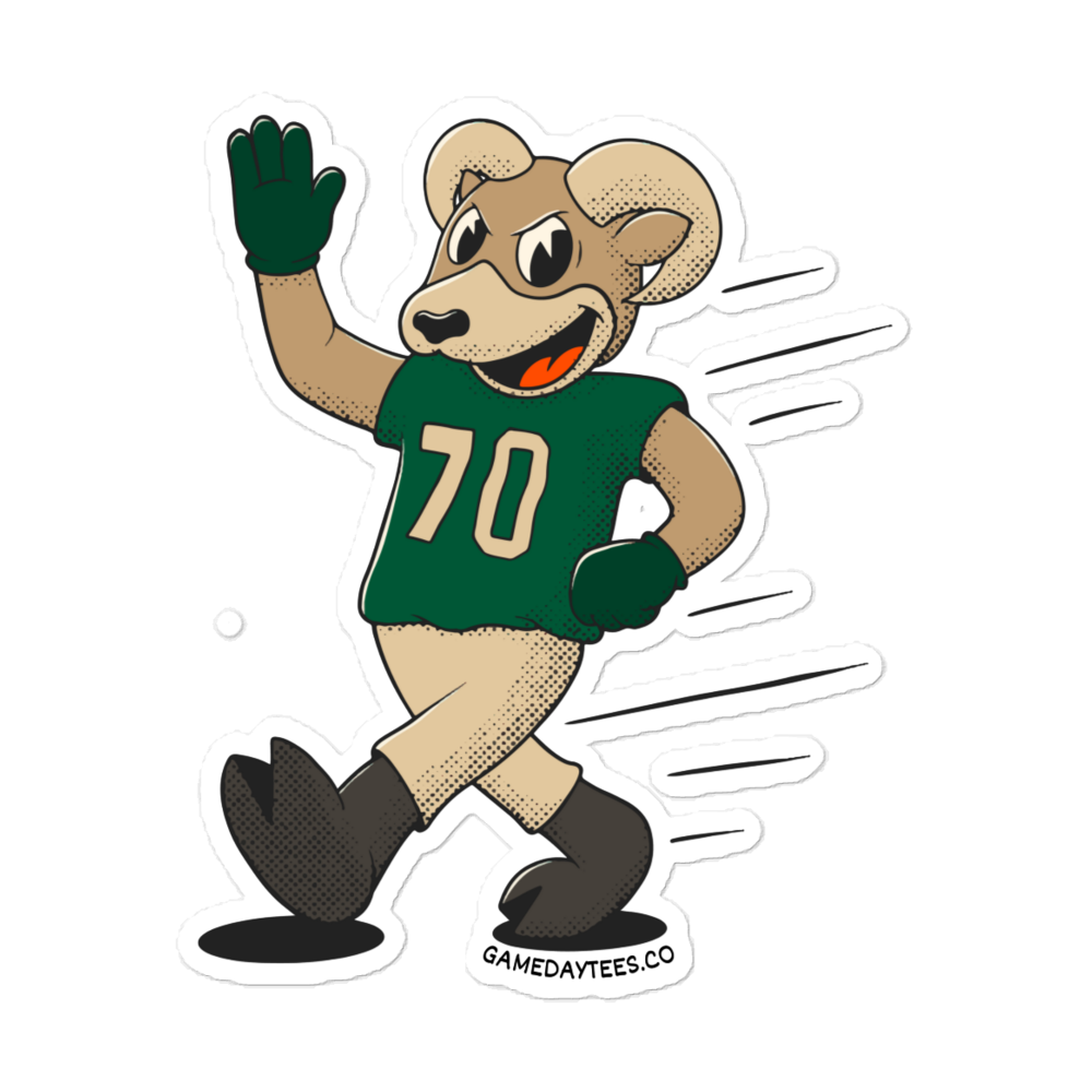 Fort Collins Colorado State Rams vintage stickers